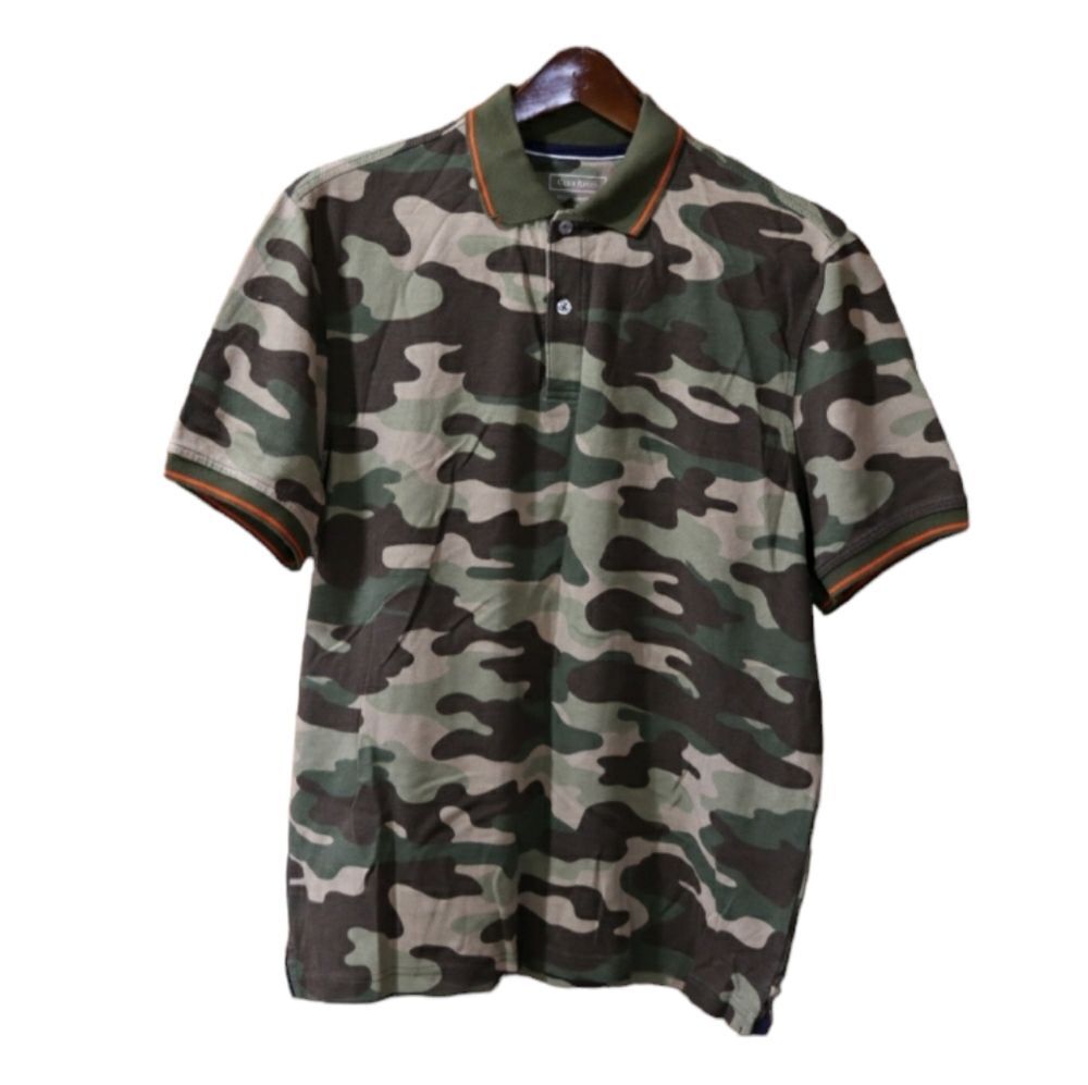 Club Room Performance Camo Polo Short Sleeve Shirt Medium